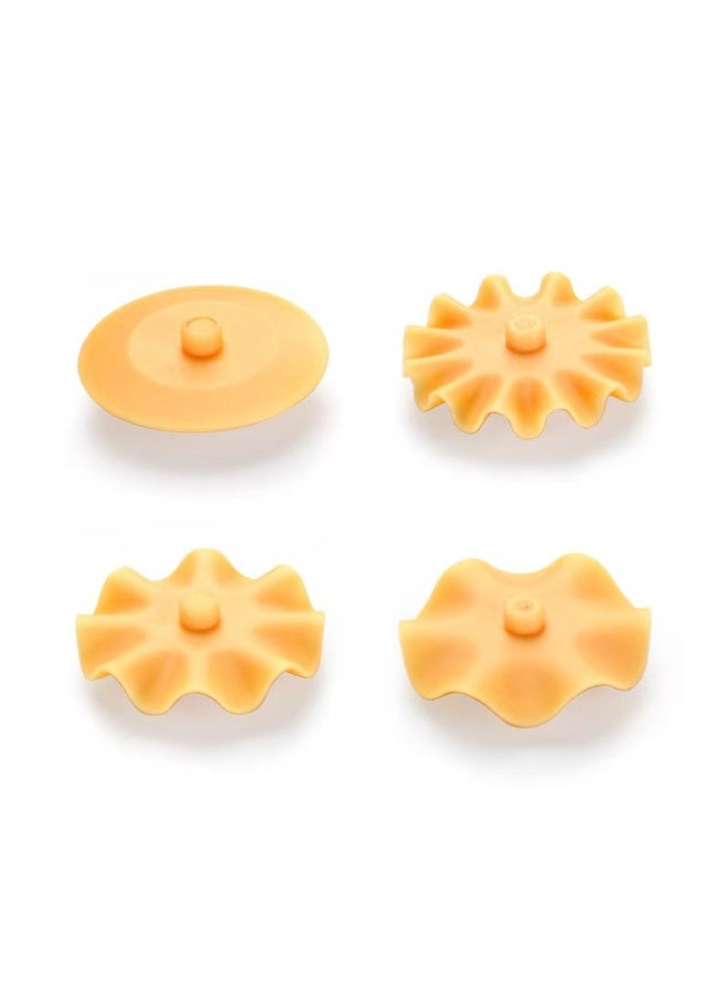 4-in-1 Plastic Pizza Cutter Set with Interchangeable Pastry Stamp Accessories, Kitchen Gadget for Dough Shaping and Pie Crust Cutting, 1pc Multipurpose Baking Tool - Image 3