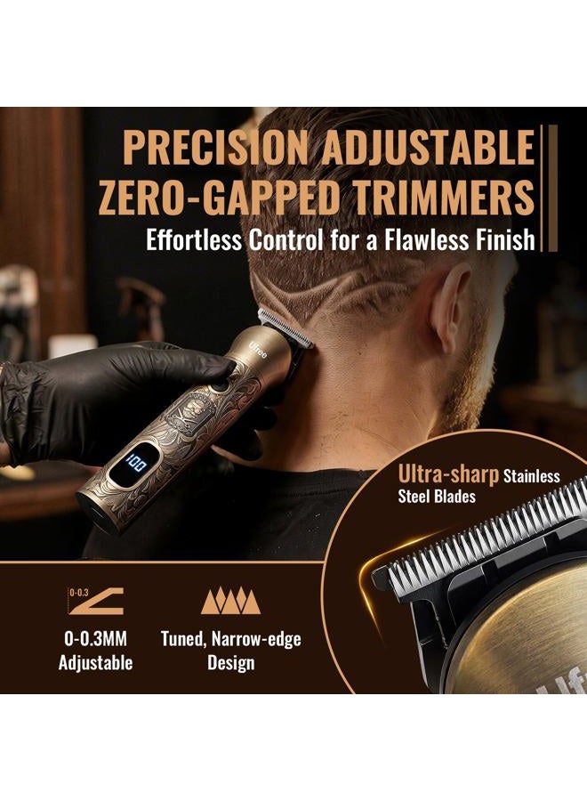 UFREE Hair Clippers for Men Professional, 3 in 1 Beard Trimmer Electric Razor Shavers for Men, Nose Hair Trimmer and Detail Trimmer, Cordless Clippers and Trimmers Set Mens Grooming Kit for Gifts - Image 2