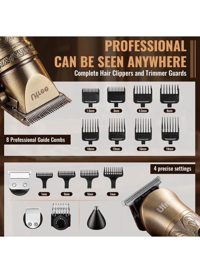UFREE Hair Clippers for Men Professional, 3 in 1 Beard Trimmer Electric Razor Shavers for Men, Nose Hair Trimmer and Detail Trimmer, Cordless Clippers and Trimmers Set Mens Grooming Kit for Gifts - Image 5