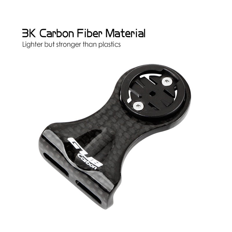 GUB Carbon Fiber Bike Computer Holder 693 Out-Front Mount Super Lightweight Durable Replacement for Garmin Bryton Cateye - Compatible with Sports Camera Flashlight - Image 3