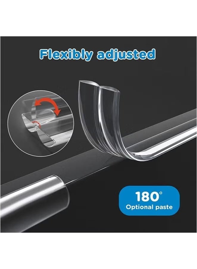 Transparent Baby Proofing Edge and Corner Protector Strip – Soft Silicone Cushion Guard for Furniture, Wall Corners & Table Edges – Anti-Collision Safety Bumper for Kids & Toddlers – Pre-Taped, Easy to Install, 2m Trim - Image 5