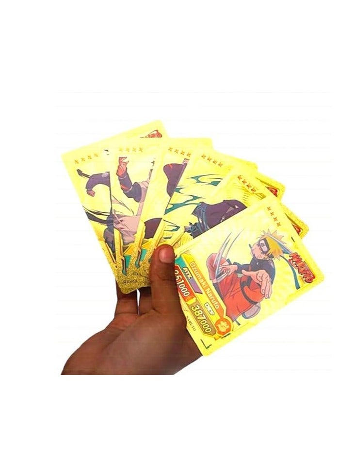 Naruto Anime Unique Card Desk Pack, Official Anime Collectable Playing Foil Cards, Anime Merchandise Gift, Pack of 55 (Golden) - Image 5