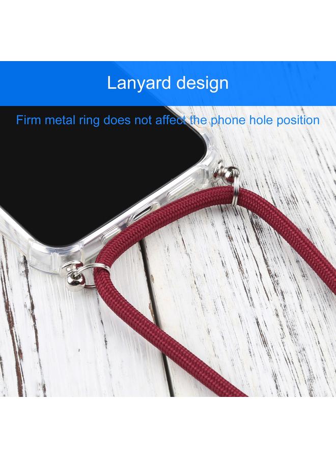 اس-توب جراب لهاتف iPhone 13 Pro Max جراب واقٍ شفاف مقاوم للصدمات من مادة TPU بأربع زوايا مع حبل - Image 5