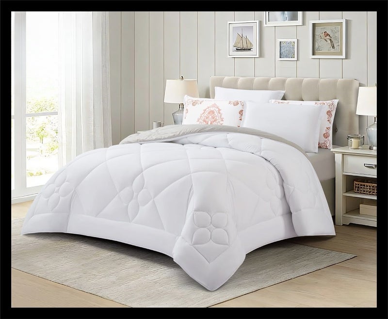 Double bed comforter set, 6 pieces, microfiber, soft and comfortable