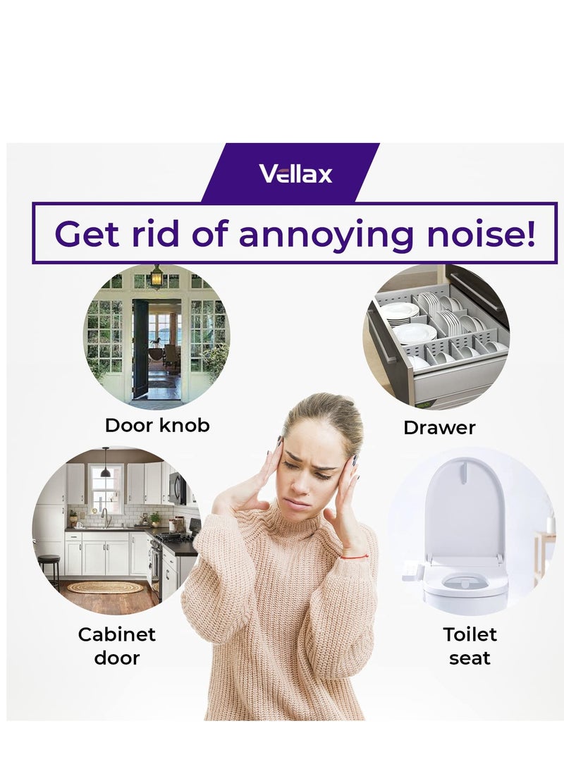 118 Pieces Self-Adhesive Cabinet Door Bumpers, Clear Rubber Feet Adhesive Bumpers Self-Adhesive Noise Reduction Pads, 6 Sizes for Protecting Kitchen Furniture, Wall Drawer Stops - Image 3