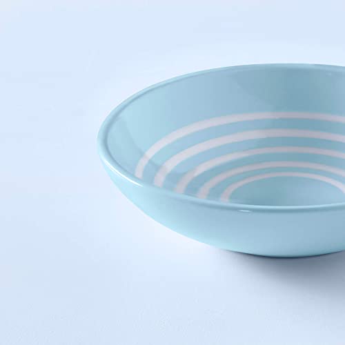 Ellementry Dinnerware Ceramic Cereal Bowl Stripes Blue, 300 ml - Image 3