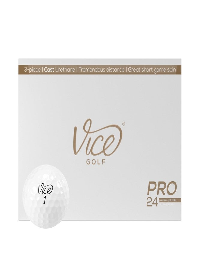 Vice Golf Vice Pro White Golf Balls (Double Dozen (24 Golf Balls)) - Image 1