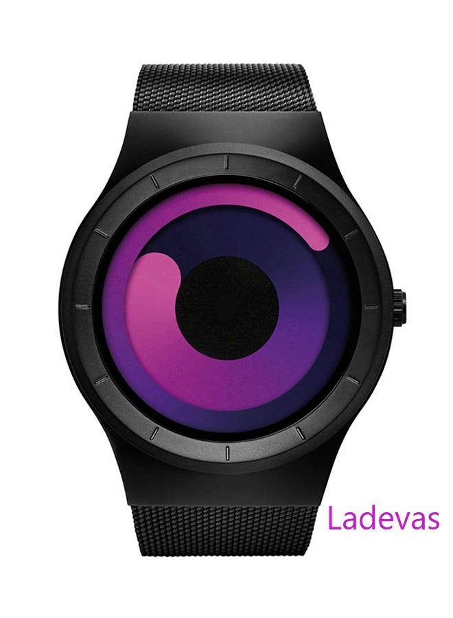 لاديفاس ساعة يد بعقارب وسوار ستانلس ستيل طراز S9659G - Image 1