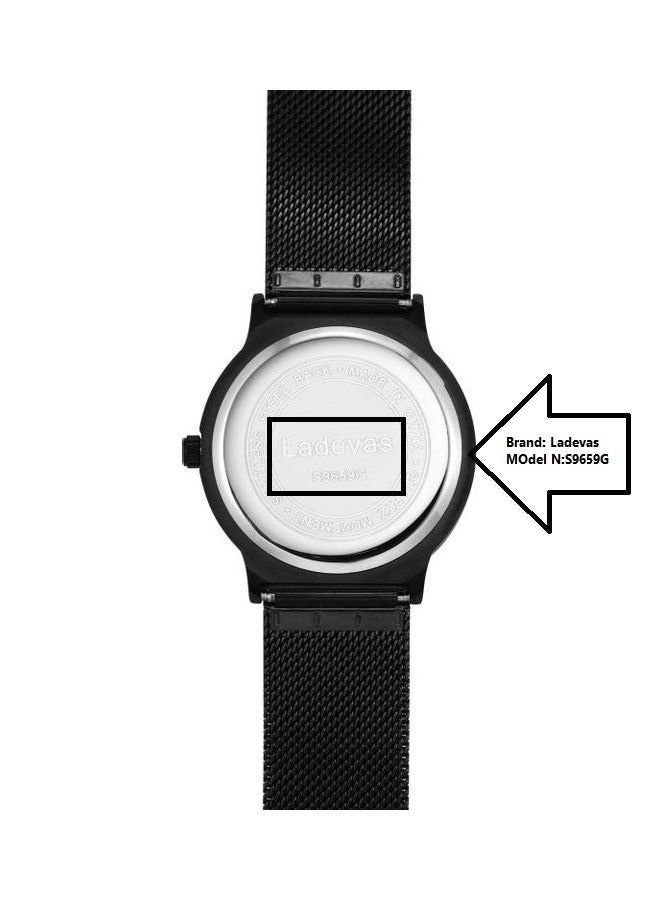 لاديفاس ساعة يد بعقارب وسوار ستانلس ستيل طراز S9659G - Image 2
