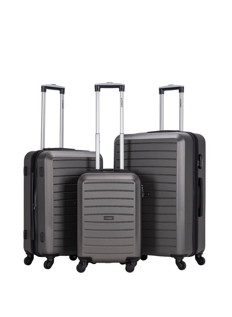 ستارجولد مجموعة حقائب سفر مكونة من 3 قطع من حقائب أمتعة السفر ذات الجانب الصلب من مادة ABS - Image 1