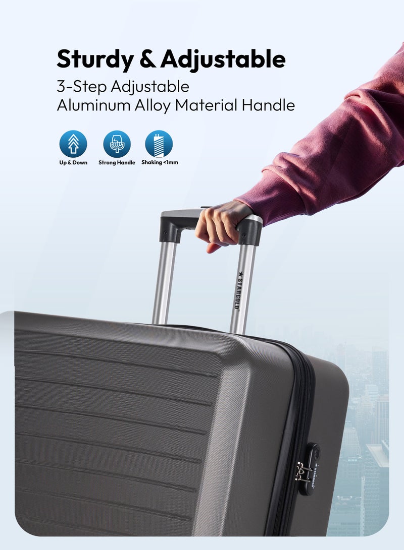 ستارجولد مجموعة حقائب سفر مكونة من 3 قطع من حقائب أمتعة السفر ذات الجانب الصلب من مادة ABS - Image 4