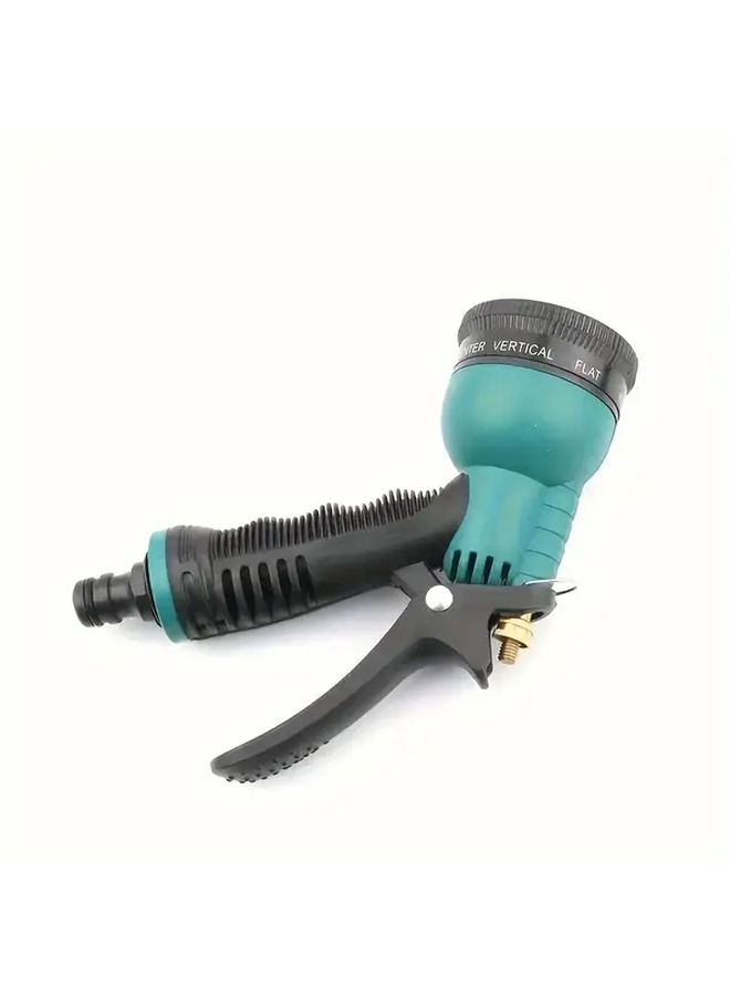 Green 360 Degree Rotating Spray Nozzle Garden Hose With 7 Watering Modes Easy Grip Non Slip Design - Image 5