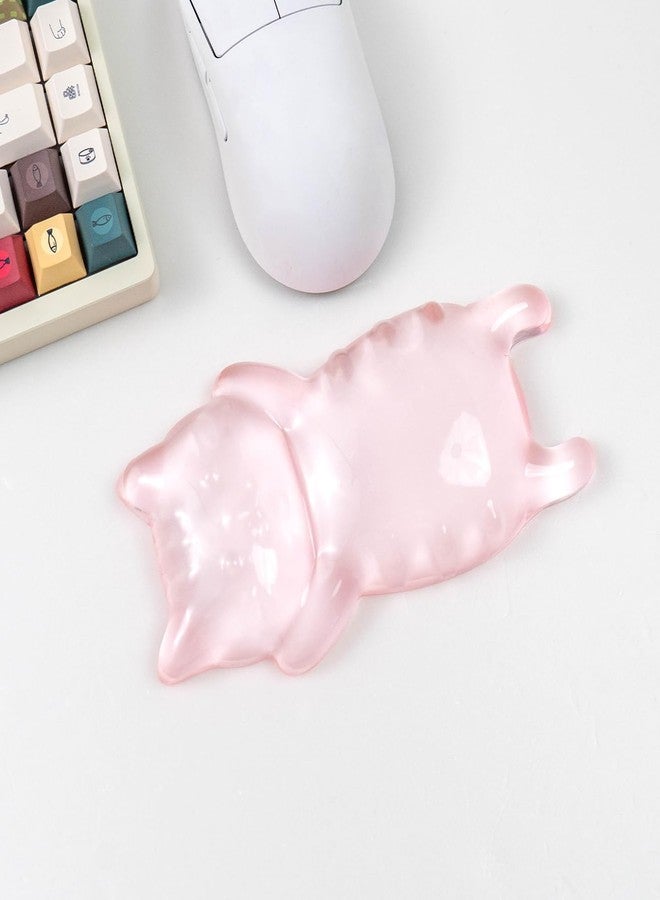Sumgsn Ergonomic Gel Mouse Wrist Rest - Clear Cute Cat Mouse Wrist Rest, Comfort & Support for Typing and Gaming (Pink) - Image 4