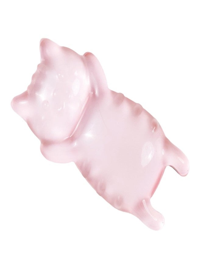 Sumgsn Ergonomic Gel Mouse Wrist Rest - Clear Cute Cat Mouse Wrist Rest, Comfort & Support for Typing and Gaming (Pink) - Image 1