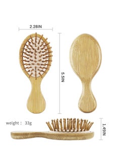 2 Pcs Bamboo Detangler Mini Hair Brushes Travel Pack For Kids Gift No Wooden Bristles Hairbrush Massage Scalp For Curly Hair Wet Dry Hair Tangle Brush - pzsku/Z917A6B6CEF8495247D88Z/45/_/1696070242/ed28ed8b-2022-4be0-9908-700c52978b31