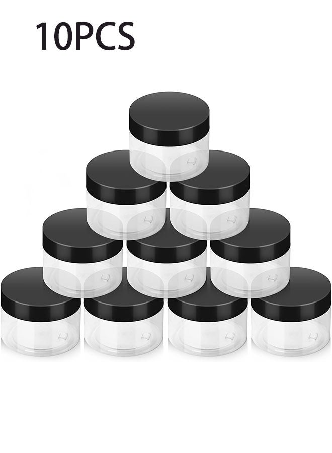 جيوستوس مرطبانات كريم مستحضرات التجميل سعة 4 أونصة، 10 عبوات، حاويات تخزين بلاستيكية صغيرة مع أغطية للكريمات/المستحضرات - Image 1