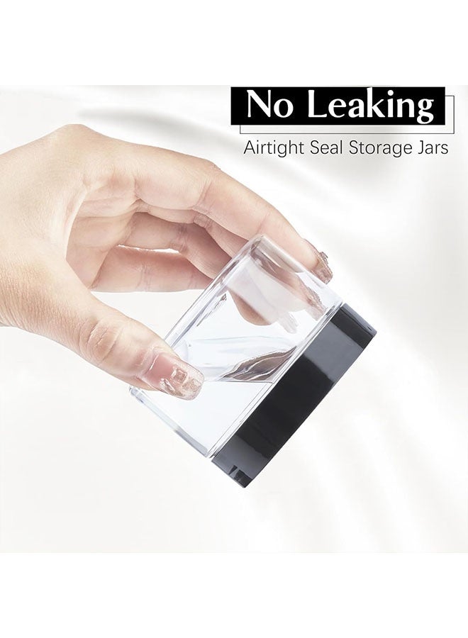 جيوستوس مرطبانات كريم مستحضرات التجميل سعة 4 أونصة، 10 عبوات، حاويات تخزين بلاستيكية صغيرة مع أغطية للكريمات/المستحضرات - Image 3