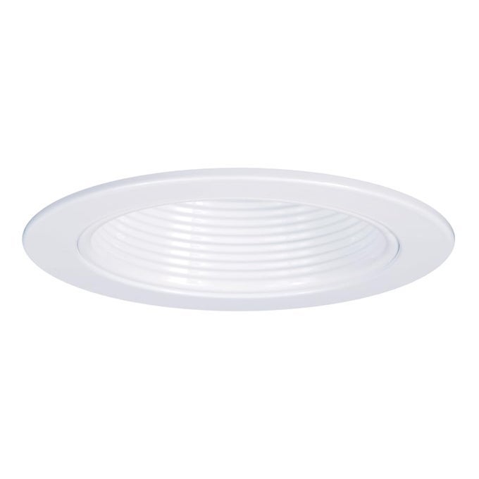 4013WB RECESSED SELFFLANGED WHITE TRIM WITH WHITE BAFFLE 4
