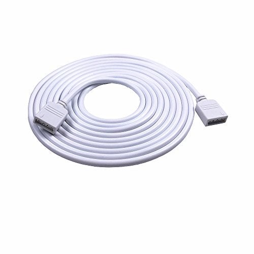 HUALAND 4pcs/Pack White 3m/9.84 ft 4 Pins RGB Extension Cable LED Strip Connector Extension Cable Cord for SMD 5050 3528 2835 RGB LED Light Strip，RGB 4 pin Cable，led Wire Extension - Image 3