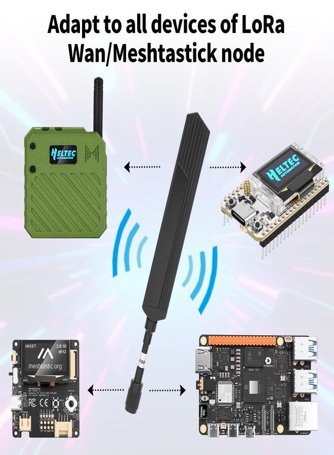 Meshnology Waterproof Meshtastic 915MHz LoRa Antenna 10dBi Gain Long Range Outdoor Antenna 20cm Omni SMA Male for ESP32 LoRa V3 RAK Development Board 915MHz Antenna with 10cm Extension Cable Two Black - Image 4