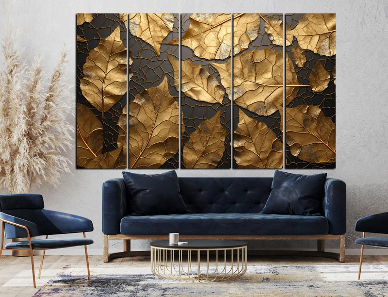 CN RETAILS Modern Art Flower 3D Wall painting Big Size setof 5 (48x30) Wall Art for Bedroom,Drawing room,Hotels-Wooden Framed-Digital Painting ss11_07 - Image 2
