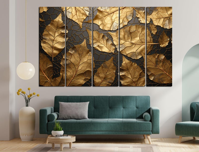CN RETAILS Modern Art Flower 3D Wall painting Big Size setof 5 (48x30) Wall Art for Bedroom,Drawing room,Hotels-Wooden Framed-Digital Painting ss11_07 - Image 4