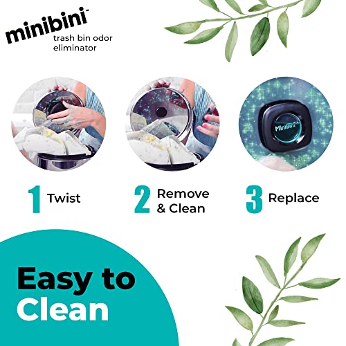 Flint Minibini Trash Can Deodorizer and Odor Eliminator, Garbage Can Air Freshener and Odor Control Up to 90 Days, Device Plus Refill - Image 4