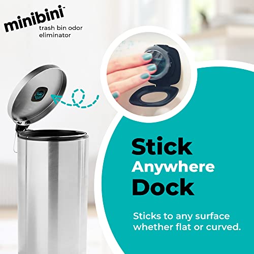 Flint Minibini Trash Can Deodorizer and Odor Eliminator, Garbage Can Air Freshener and Odor Control Up to 90 Days, Device Plus Refill - Image 3