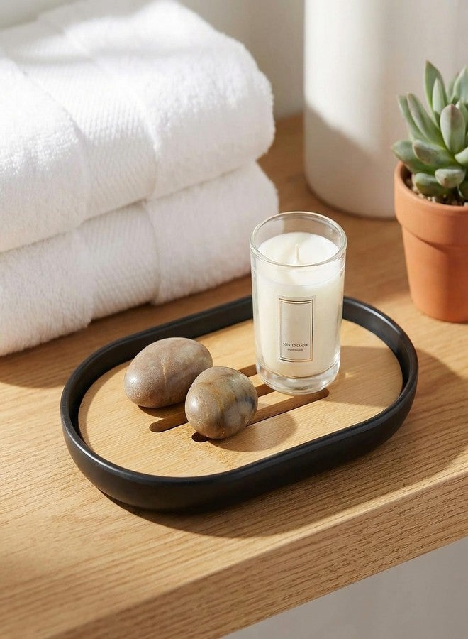 KGCGJVB Bamboo Soap Holder Wooden Dish Bar Tray for Shower Sink Bathroom Self Draining Soap Stand Holders Dishes of Soaps Saver for Homemade Soaps - Image 3