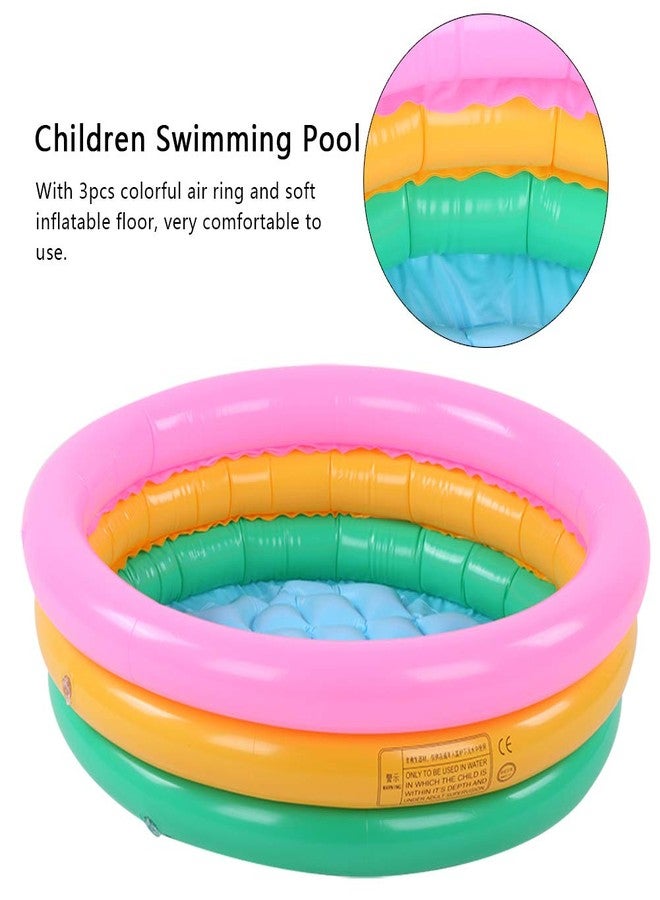 Entatial Inflatable Kiddie Pool, Swimming Pool for Kids, PVC Inflatable Swimming Pool with 3PCS Colorful Inflatable Floor Kiddie Pool Inflatable Pool for Children, Infants and Baby Boy(Small) - Image 2