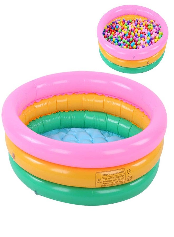 Entatial Inflatable Kiddie Pool, Swimming Pool for Kids, PVC Inflatable Swimming Pool with 3PCS Colorful Inflatable Floor Kiddie Pool Inflatable Pool for Children, Infants and Baby Boy(Small) - Image 5