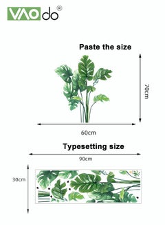 VAOdo 3D Printed Wall Sticker Tropical Plants Fresh Home Decoration Detachable Pvc Wall Art Decoration Manual Diy Wall Sticker  - Image 4