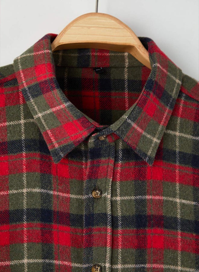 trendyol Regular Fit Lumberjack Flannel Men's Plus Size Shirt - Image 3