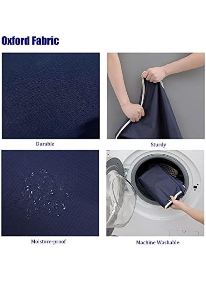 Generic - Oxford Fabric Clothes Storage Bag Large Capacity Organizer With Reinforced Handle Sturdy Zipper And Clear Window For Blankets, Bedding, Comforters, 3 Pack, 84L, Blue, Homman - Image 1