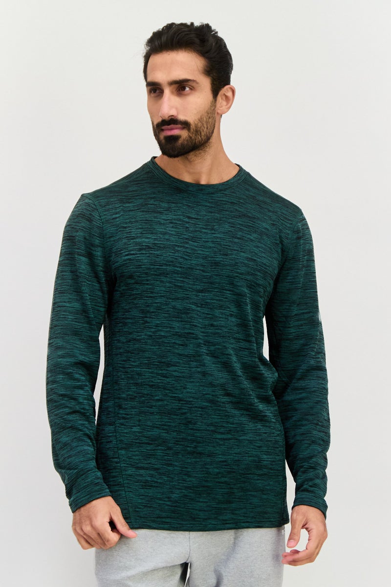 RBX Men Sportswear Fit Long Sleeve Training T-Shirt, Green  - Image 1