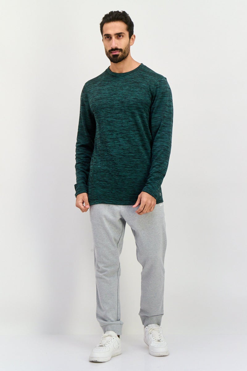 RBX Men Sportswear Fit Long Sleeve Training T-Shirt, Green  - Image 3
