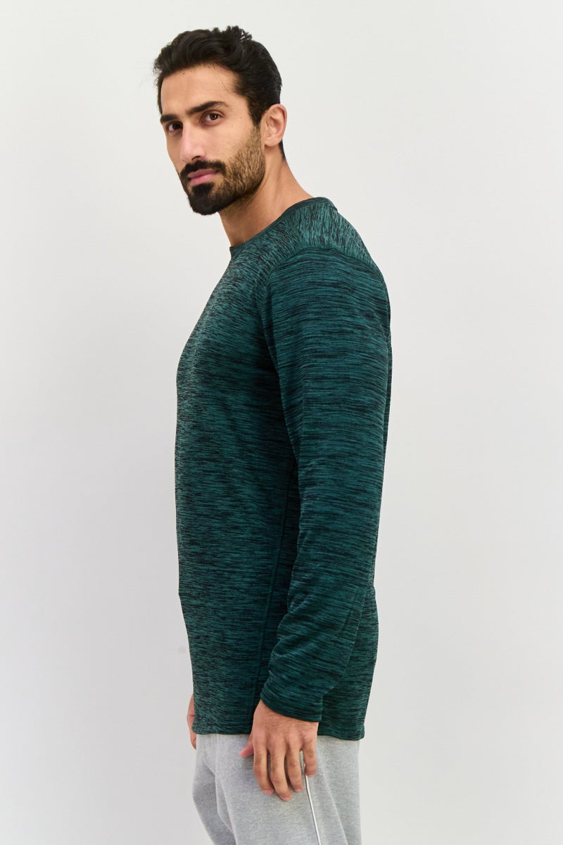 RBX Men Sportswear Fit Long Sleeve Training T-Shirt, Green  - Image 2