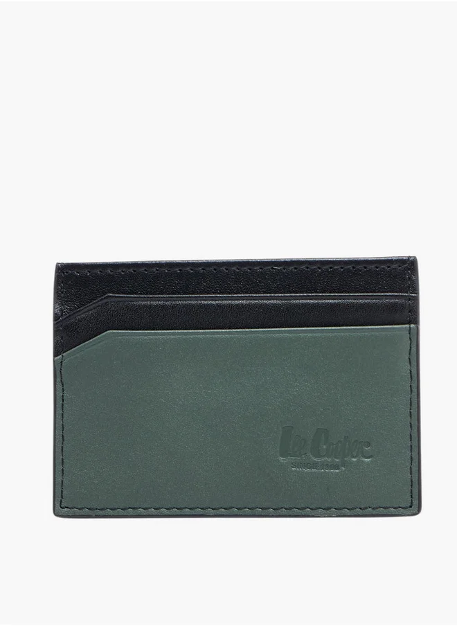 Lee Cooper Logo Embossed Card Holder with Open Top