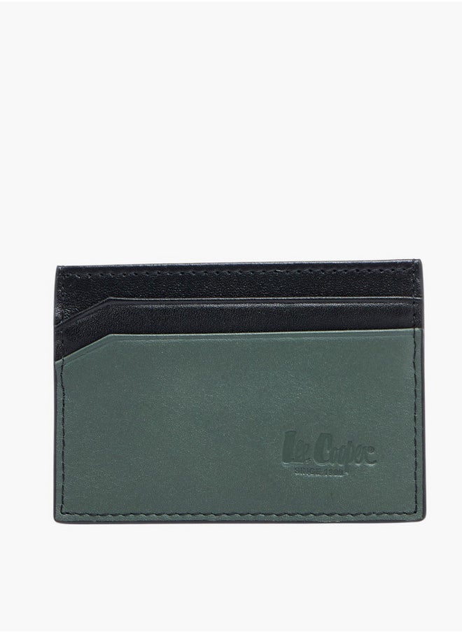 Lee Cooper Logo Embossed Card Holder with Open Top  - Image 1