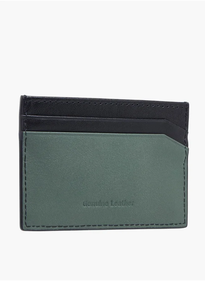Lee Cooper Logo Embossed Card Holder with Open Top