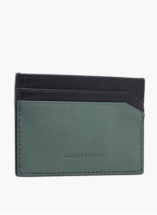 Lee Cooper Logo Embossed Card Holder with Open Top  - Image 2