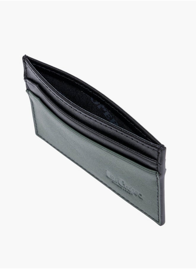 Lee Cooper Logo Embossed Card Holder with Open Top  - Image 5