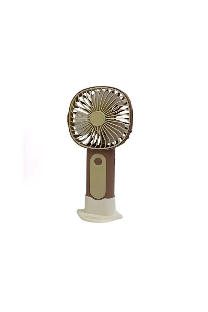Handheld Fan Mini Fan USB, Brown - Image 1