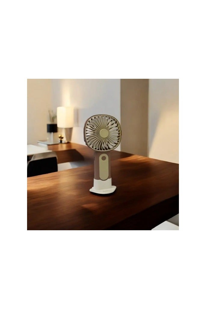 Handheld Fan Mini Fan USB, Brown - Image 3