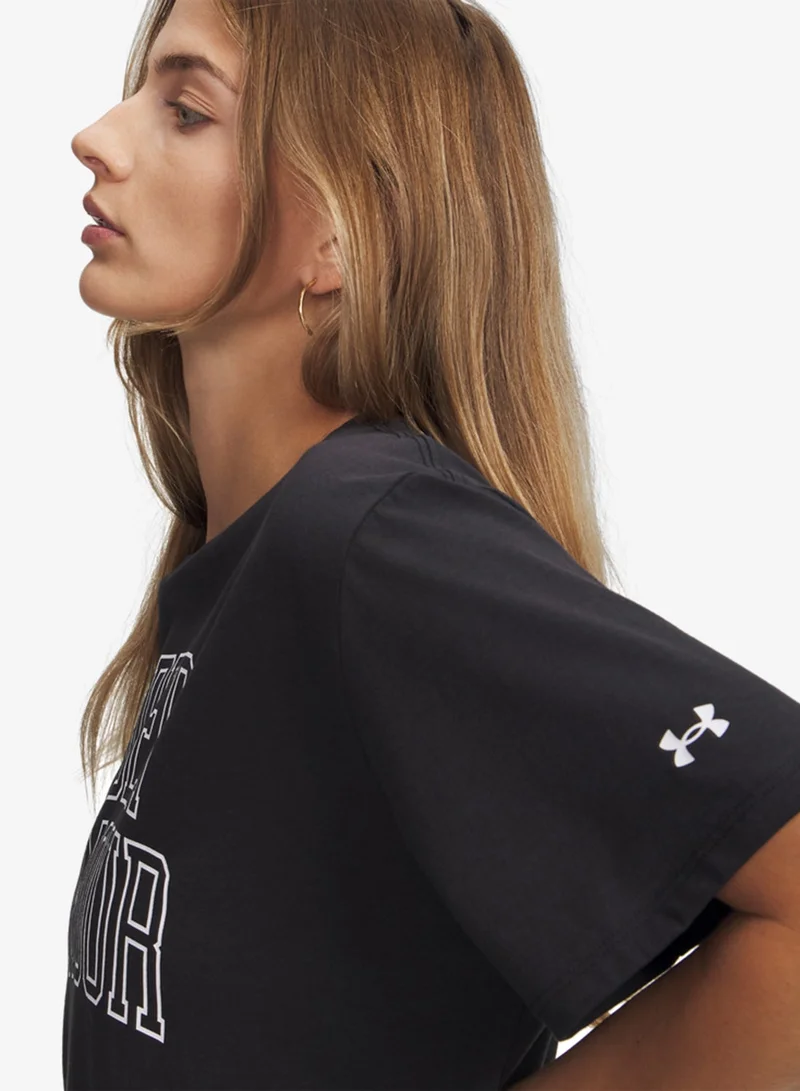 UNDER ARMOUR  Oversized Campus Graphic T-Shirt for Women | Best Price UAE