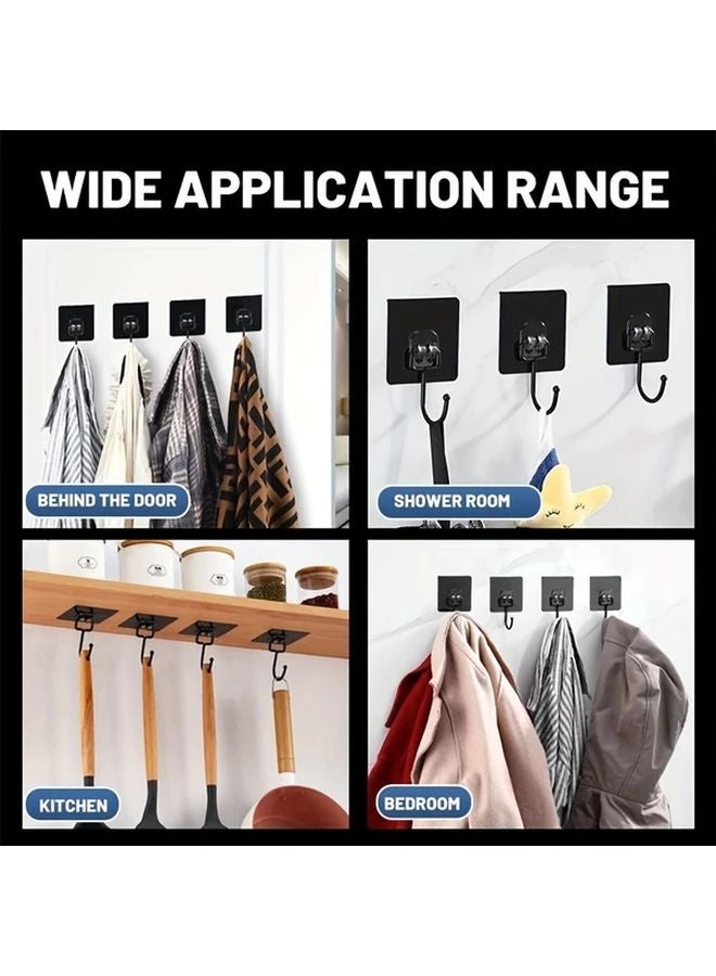 5pcs Heavy Duty Adhesive Wall Hooks No Drilling Stainless Steel Rotating Towel Hook - Image 5