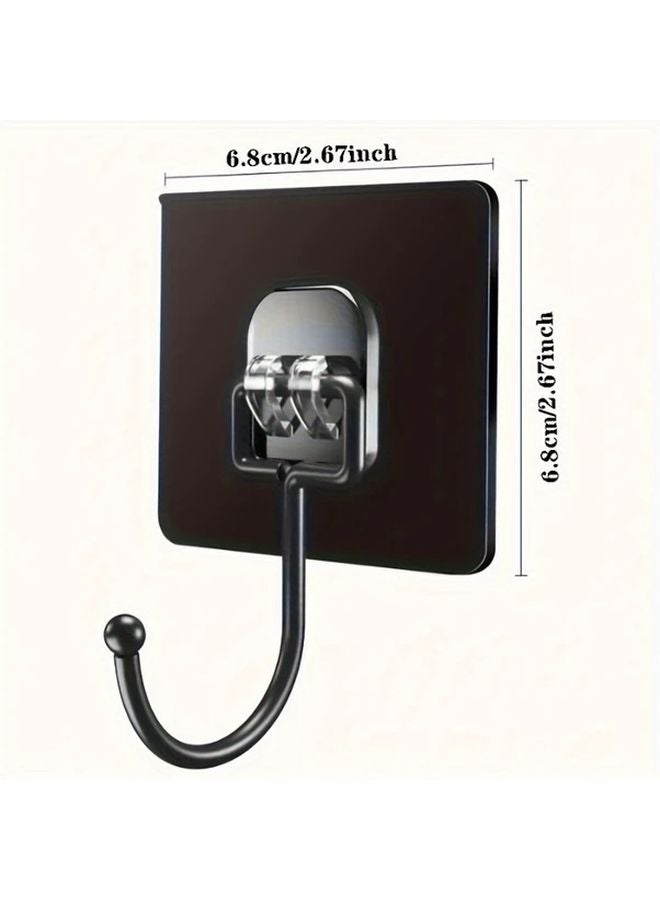 5pcs Heavy Duty Adhesive Wall Hooks No Drilling Stainless Steel Rotating Towel Hook - Image 4