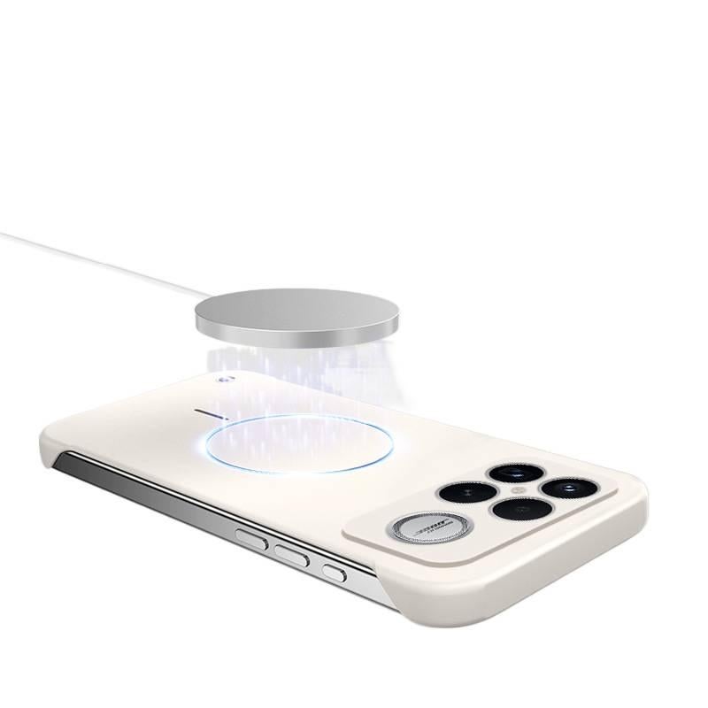 LS غطاء MagSafe بTPU لـ Redmi Note 14 Pro مع مغناطيس قوي وتصميم بدون إطار مع ملمس ناعم مع تشطيب غير لامع باللون أسود مغناطيسي من مادة TPU باللون الأسود باللون الأحمر - Image 4