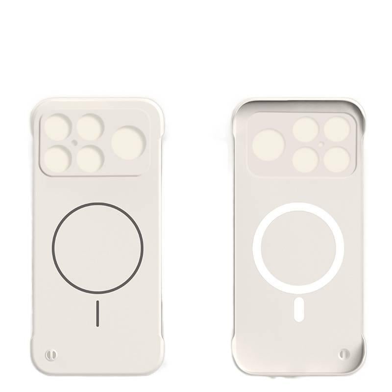 LS غطاء MagSafe بTPU لـ Redmi Note 14 Pro مع مغناطيس قوي وتصميم بدون إطار مع ملمس ناعم مع تشطيب غير لامع باللون أسود مغناطيسي من مادة TPU باللون الأسود باللون الأحمر - Image 2