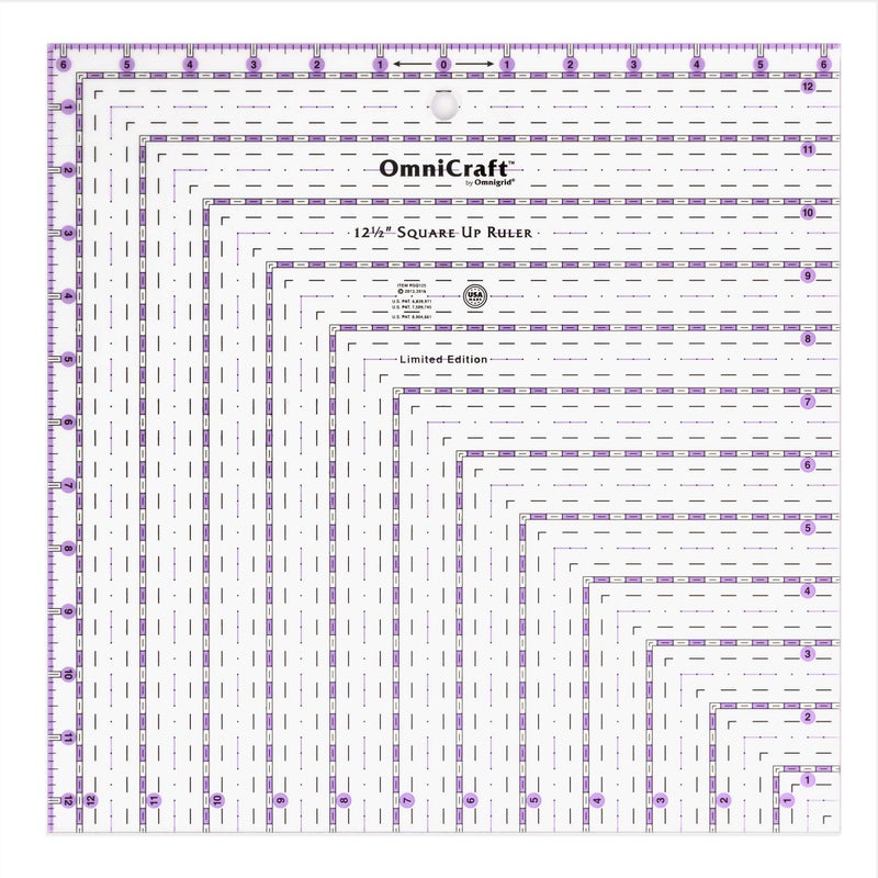Omnigrid OmniCraft 12-1/2" Square-Up Quilting Ruler by Omnigrid - Image 5